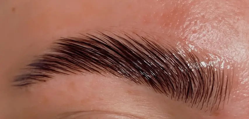 example of brow lamination reaction