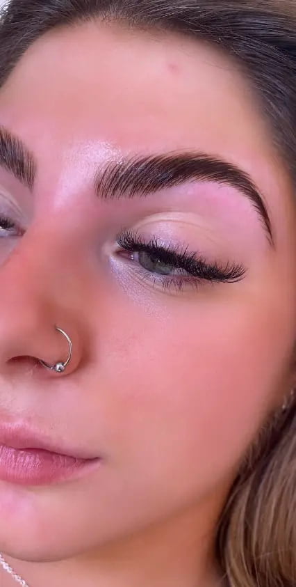 example of brow lamination trends