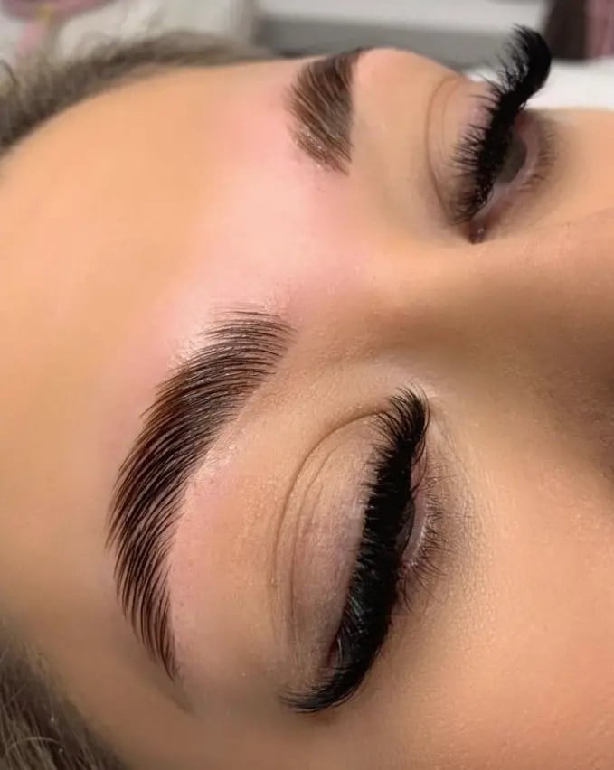 example of brow lamination