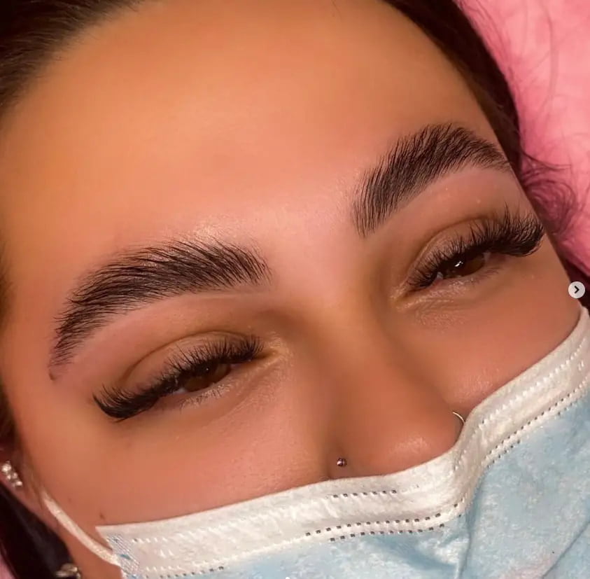 example of luxury brow lamination