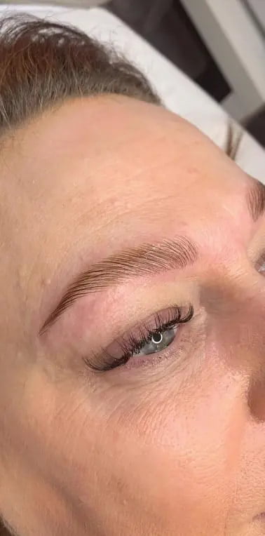 example of natural brow lamination look