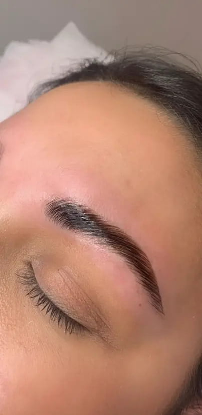 example of reaction to brow lamination