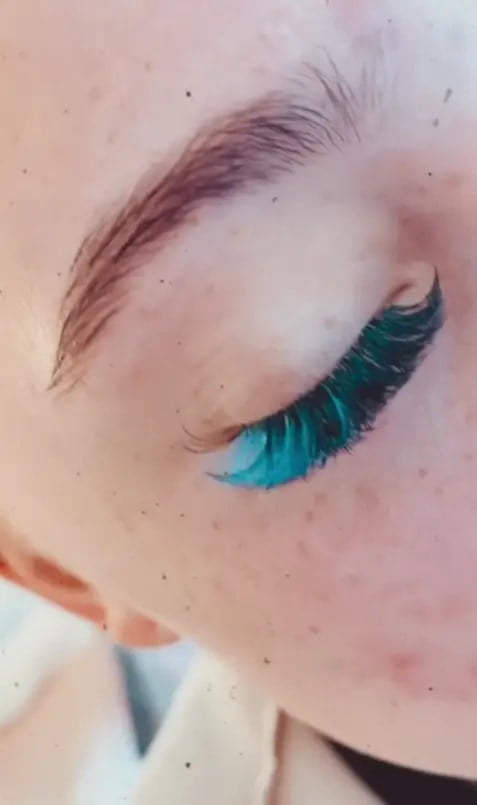 example of coloured lash extensions portsmouth