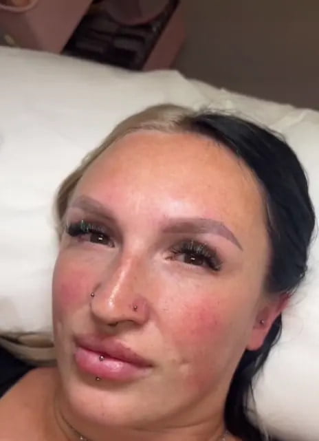 example of russian volume with glitter