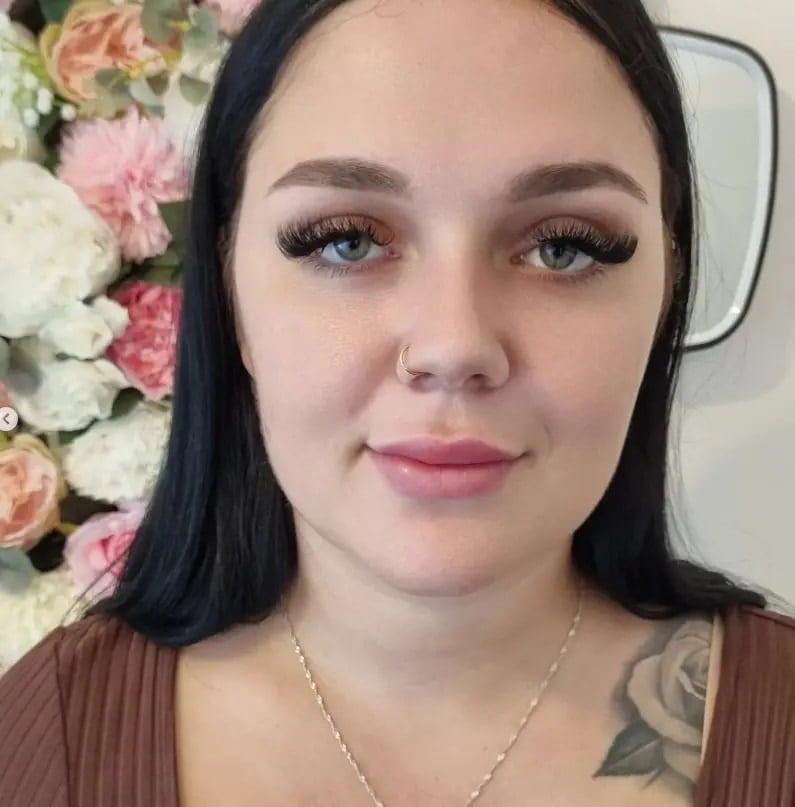 example of powdered brows