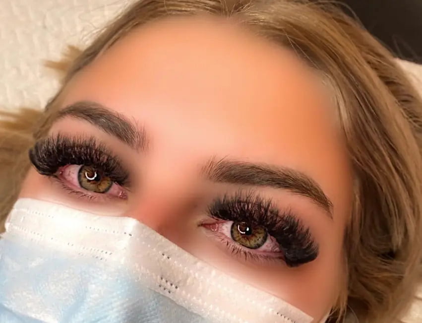 example of russian full volume lashes